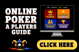 Online Poker A Players Guide image on a black background with white text
