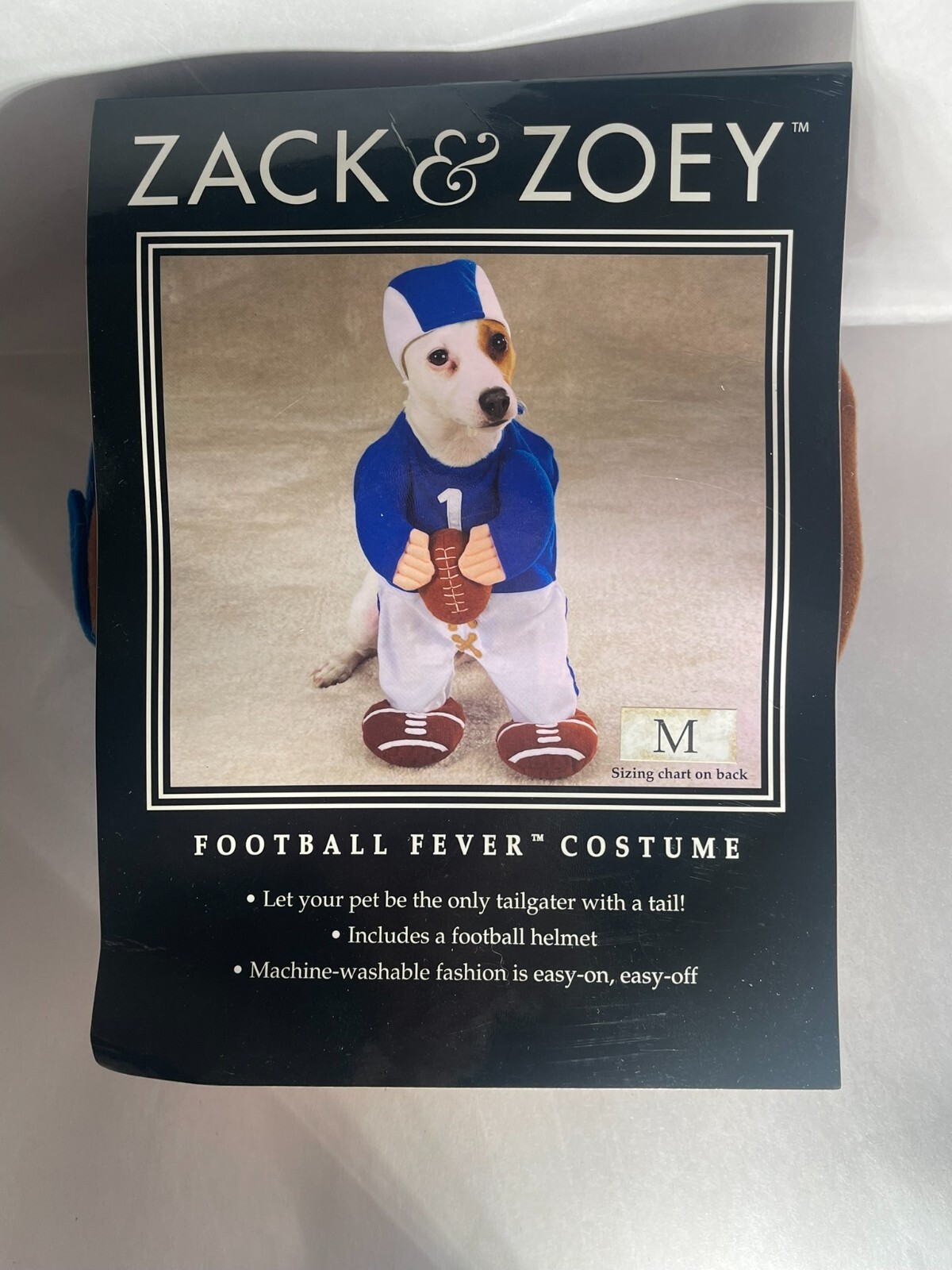 Dog Halloween Costume Football Fever by Zack & Zoey Sizes XS to XL