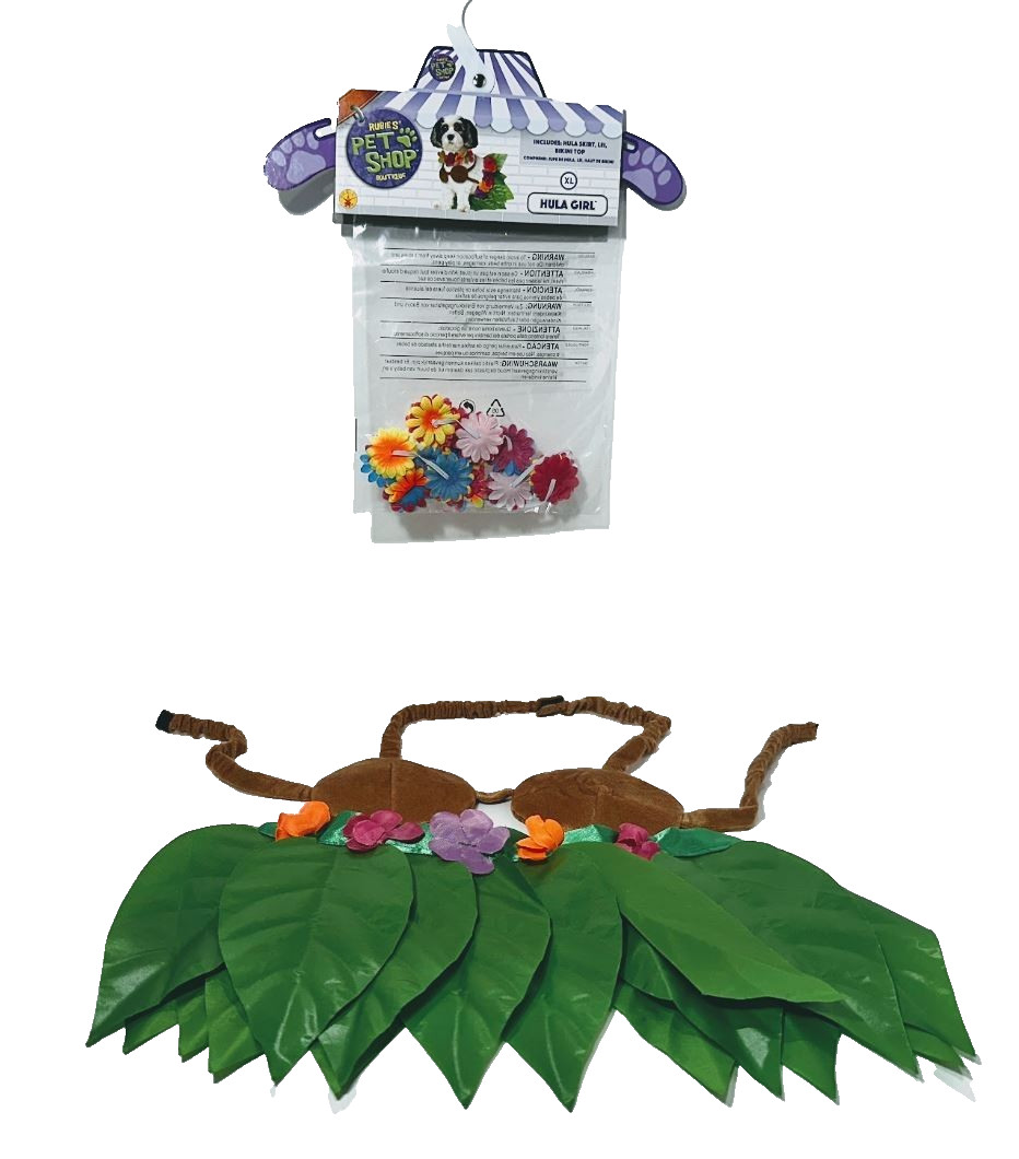 Rubie s Pet Shop Boutique Hula Girl Dog Costume–Size XL Halloween or Luau Party