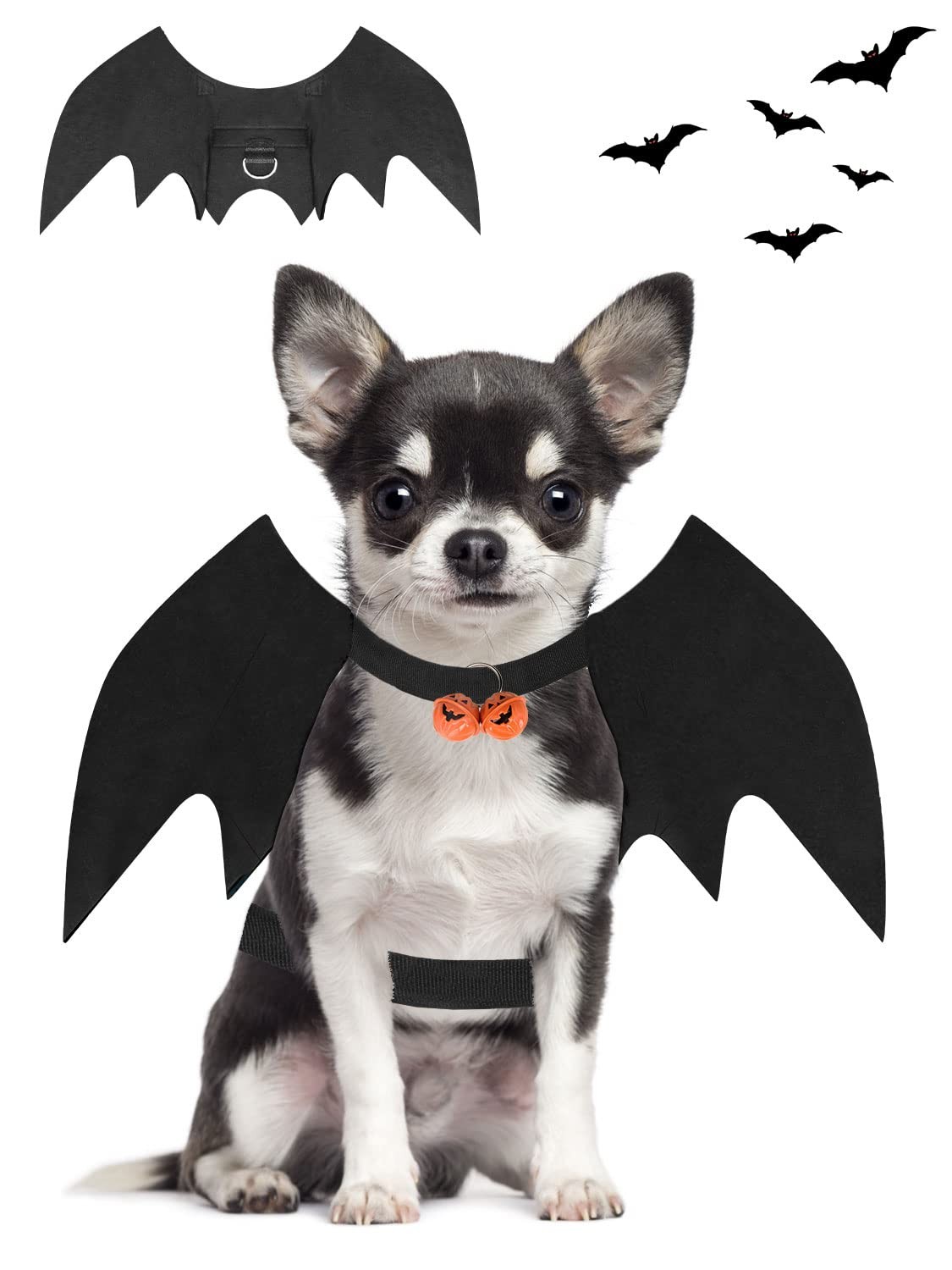 Halloween Dog Bat Wings Costume, Pet Halloween Cosplay Party Dress Up Costume fo