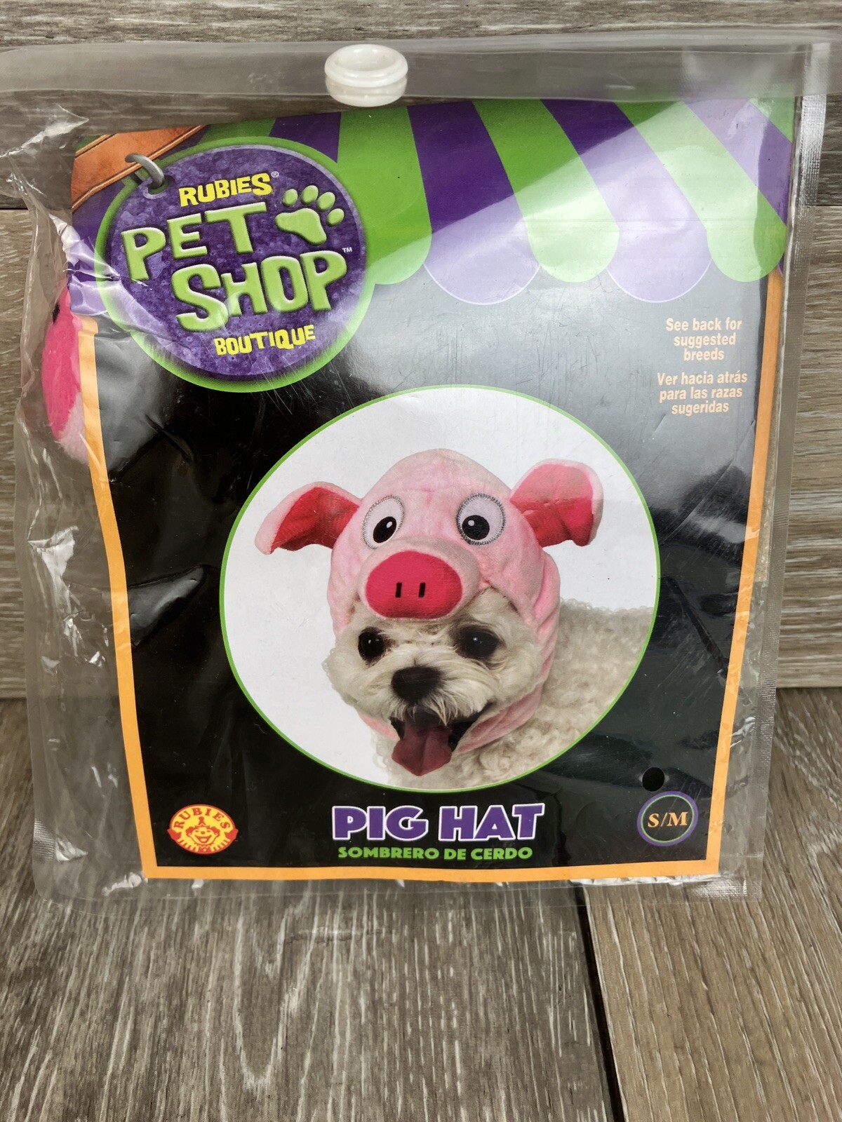 Halloween Pig Hat Dog Costume Size Small / Medium Rubies Pet Shop