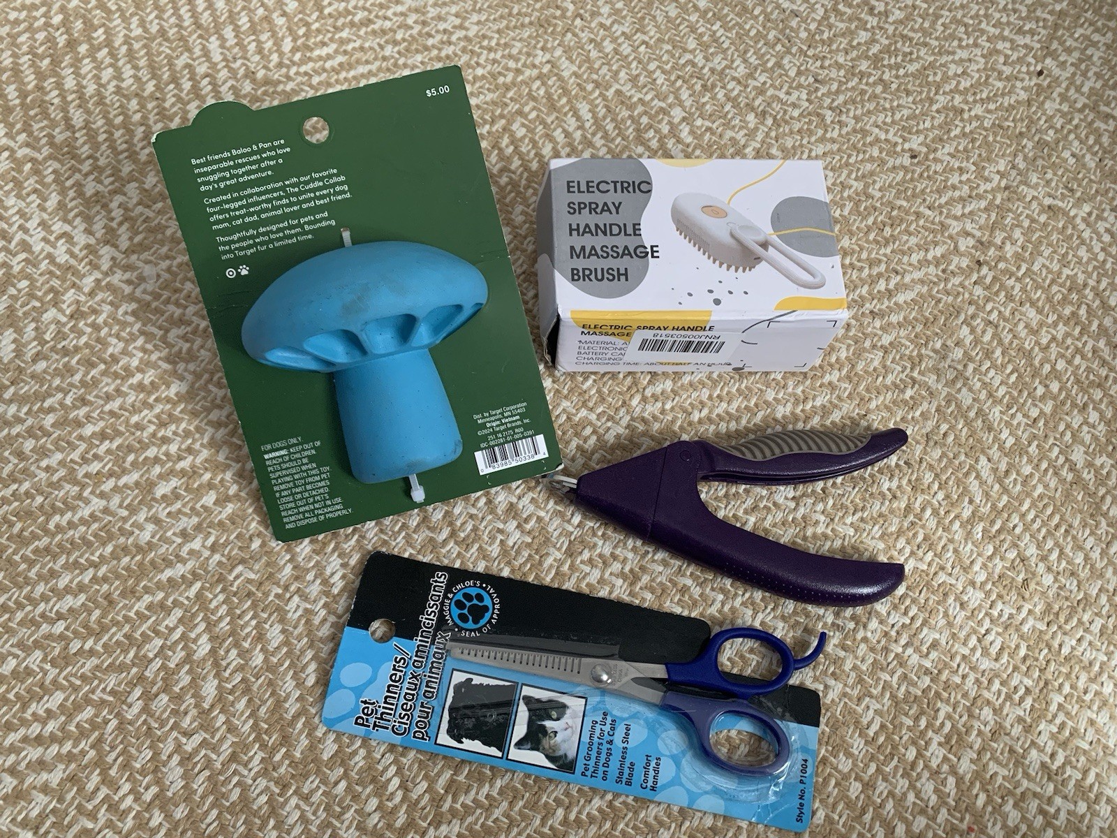 Dog Care Nail Cliper Electric Brush Pet Thinners Mushroom Dog Toy 