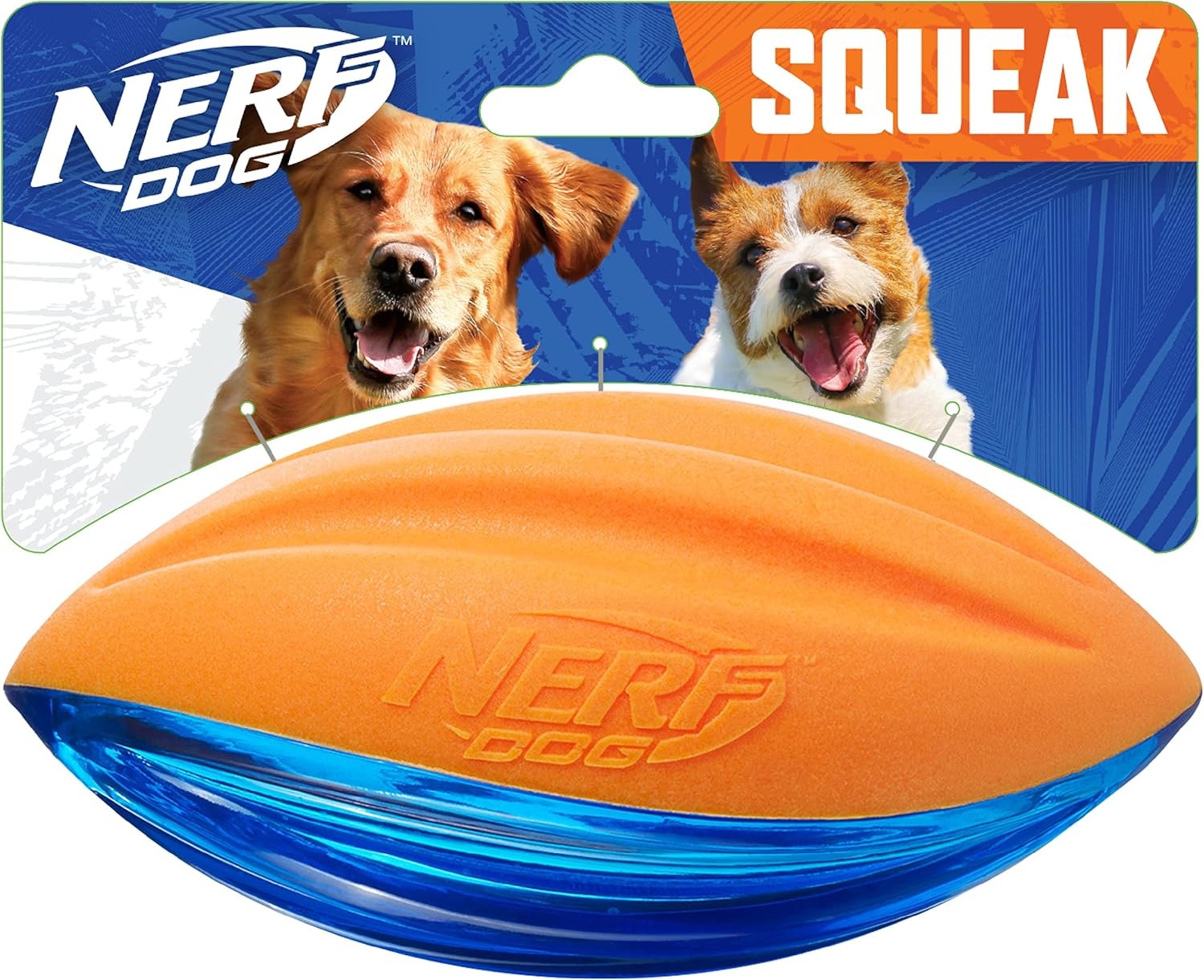 Tough Durable Squeaky Dog Football Toy Non-Toxic BPA Free