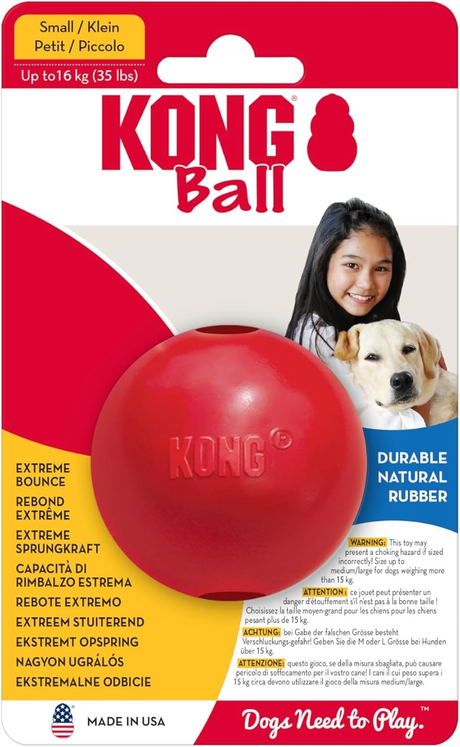 Interactive Play Fetch Toy Extremely Bouncy Durable Dog Ball for Small Dogs