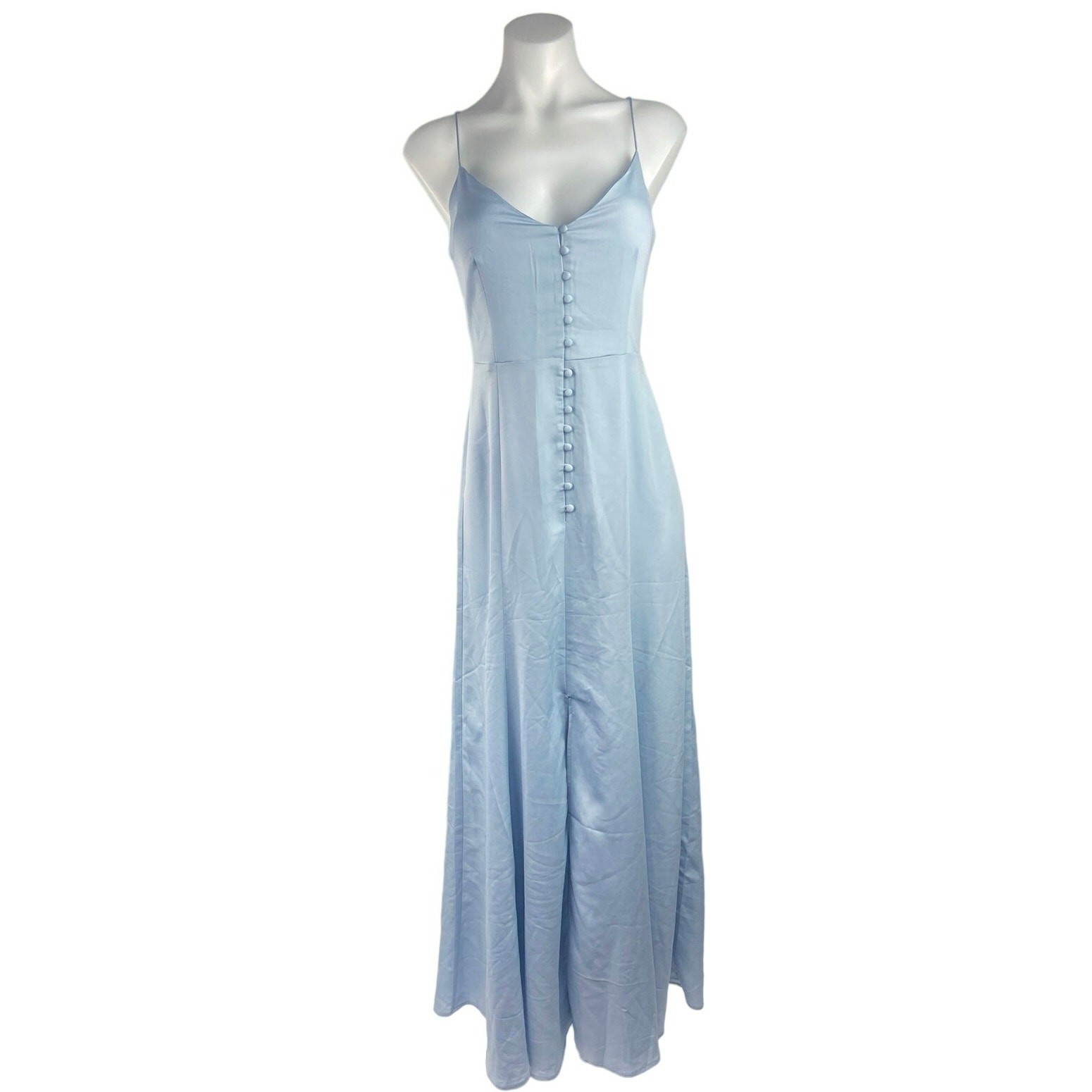 New Look NWT Blue Sleeveless Strap Formal Bridesmaid Prom Maxi Evening Dress 8