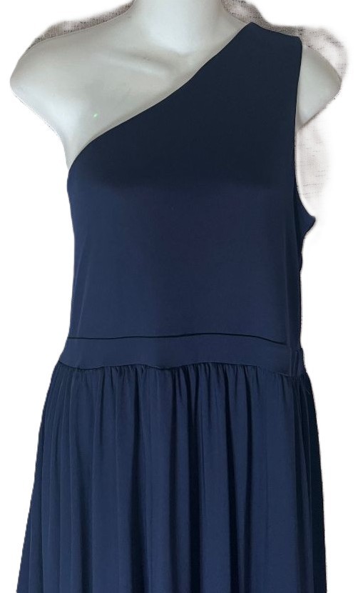 Lyaner Long Slit Maxi Dress – XL, Blue, Stretchy, Elegant Evening Look