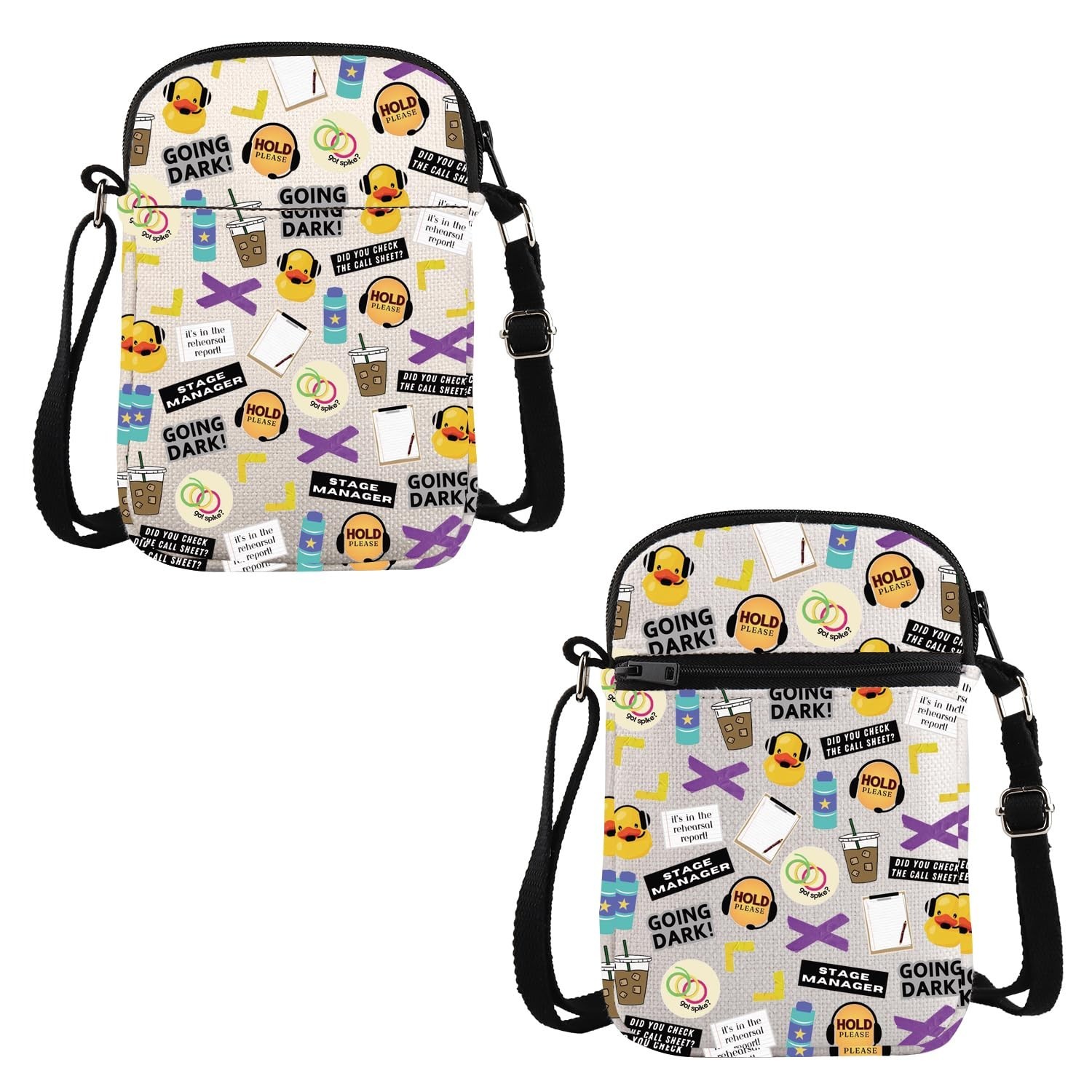 VAMSII Theater Tech Gift Stage Crew Crossbody Bag Stage Manager Travel Bag Th...