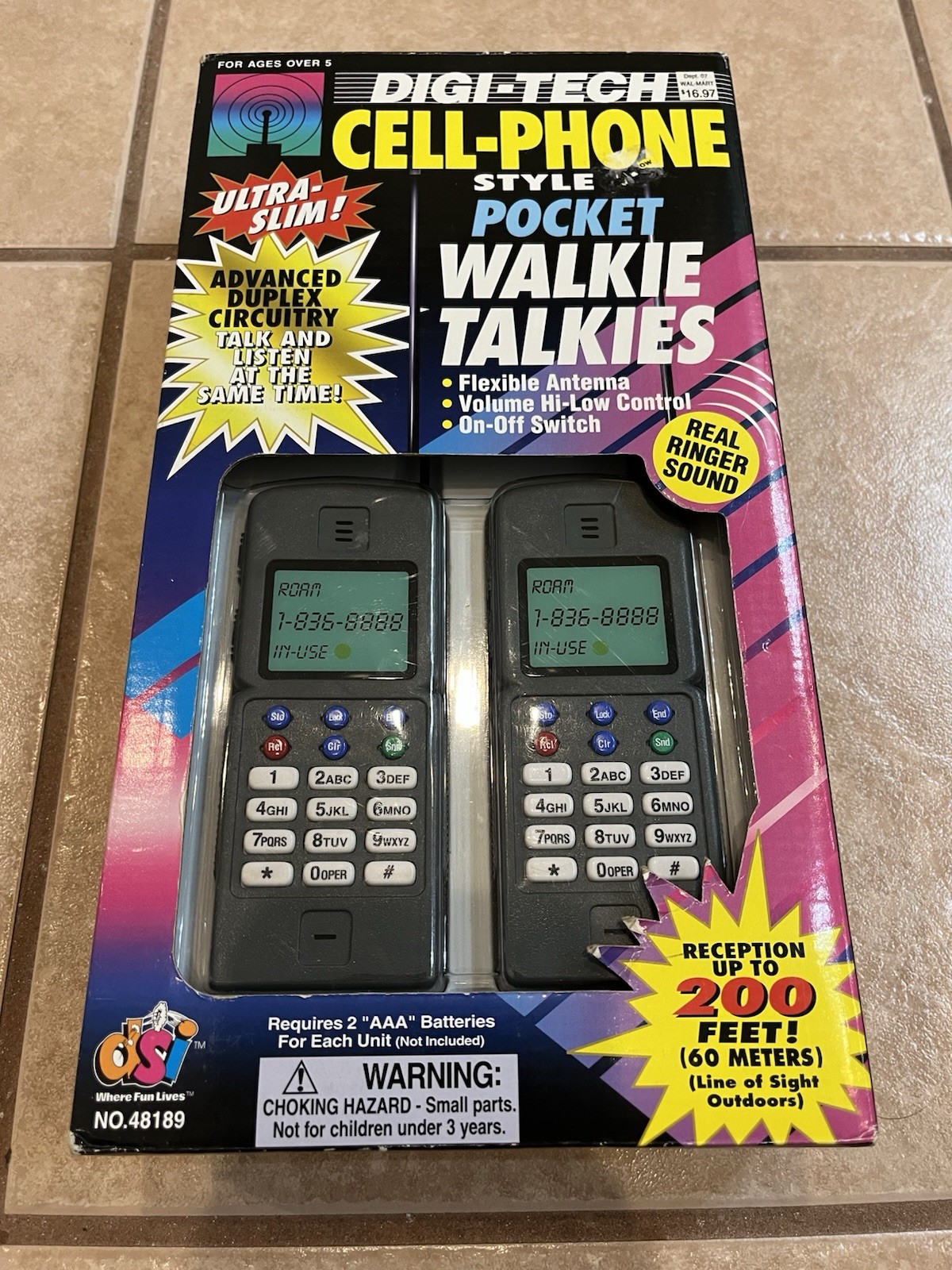 DSI Digi-Tech Vintage 1996 Cell Phone Style Toy Fun Pocket Walkie Talkies NIB