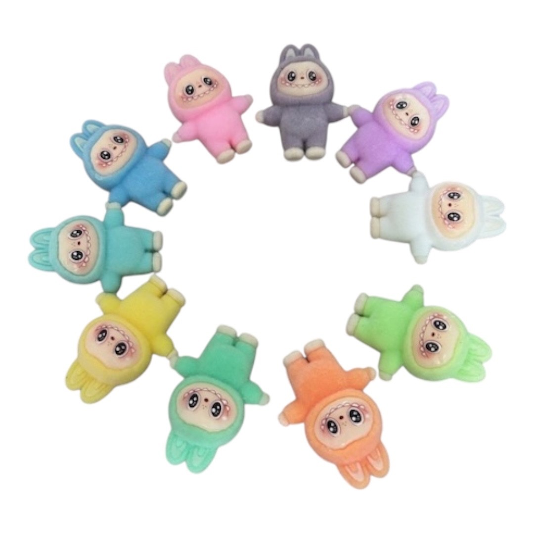 10PCS Mini Series Flocking Figures – 4cm Cute Gift DIY Decor Toys Kawaii