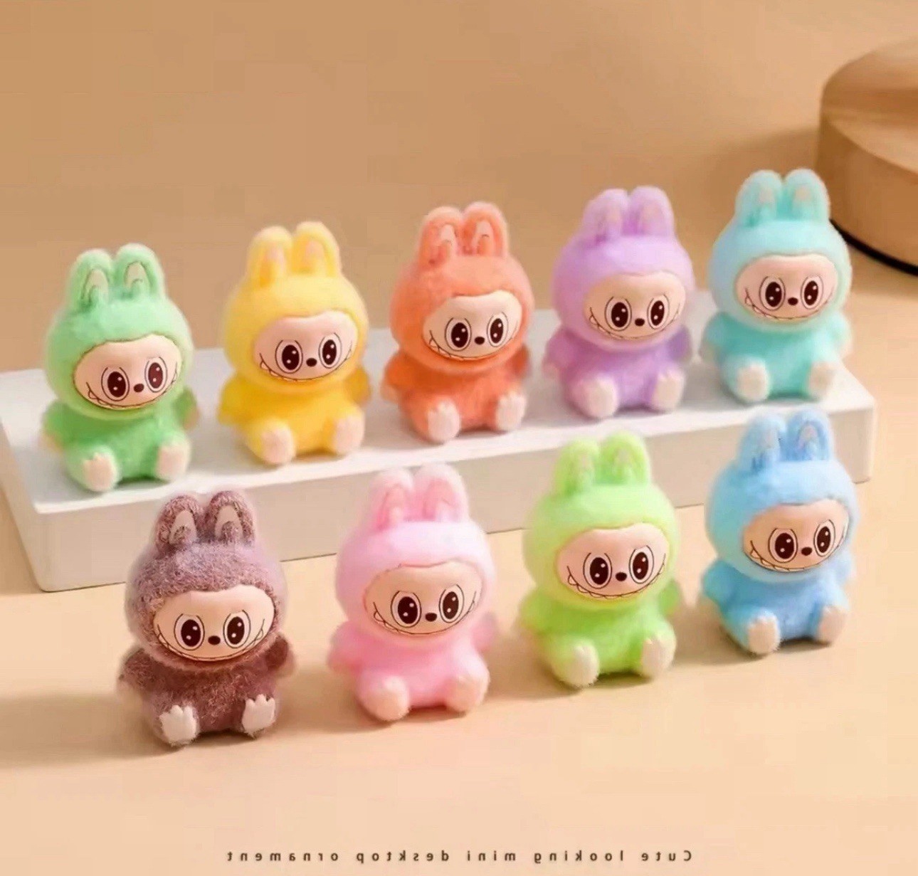 9PCS Mini Series Flocking Figures – 4cm Cute Gift DIY Decor Toys