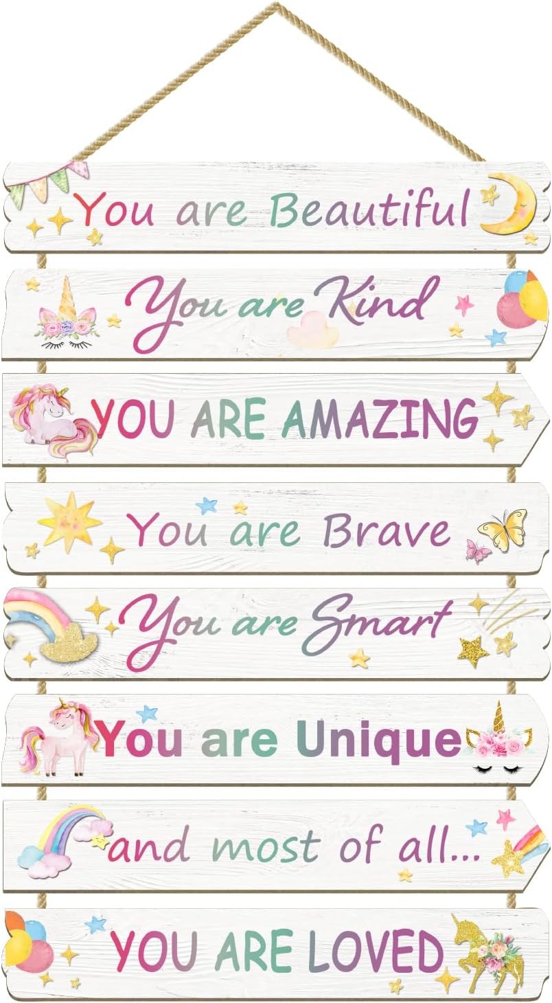 Unicorn Room Decor for Girls Bedroom - Inspirational Wall Art unicorn 