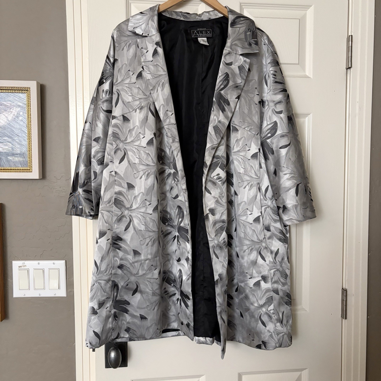 ALEX EVENINGS Formal Jacquard Womens Coat Size 2X Evening Wedding Event Jacket