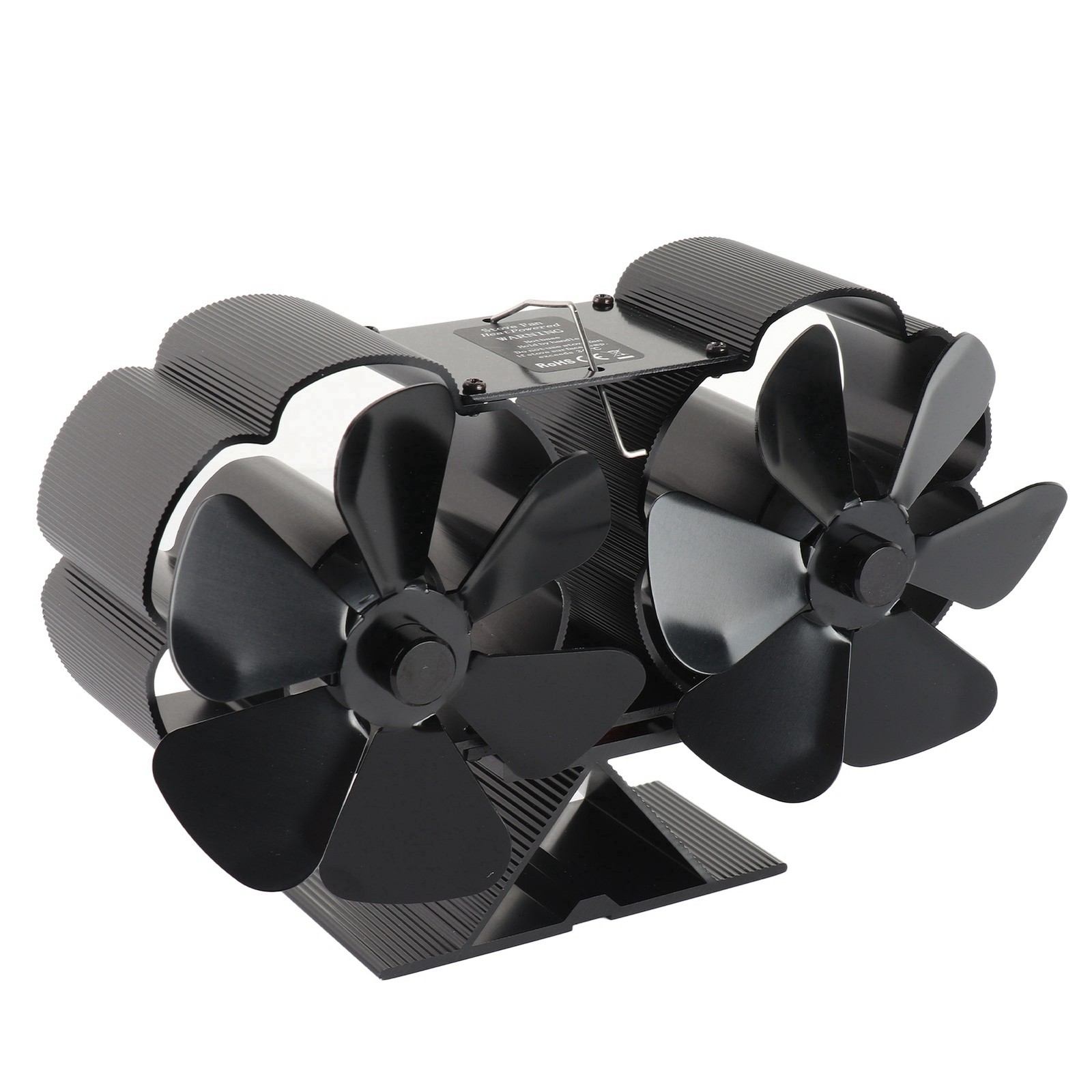 Quiet Heat Powered Stove Fan Efficiently Distributes Warmth For Cozy Home