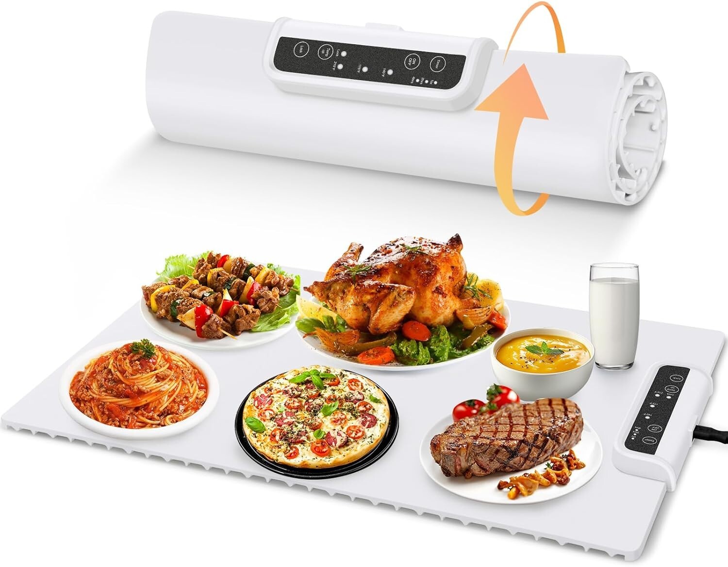 Kitchen Gadgets Portable Food Warmers: Roll Up Silicone Heating Mat for Food - F