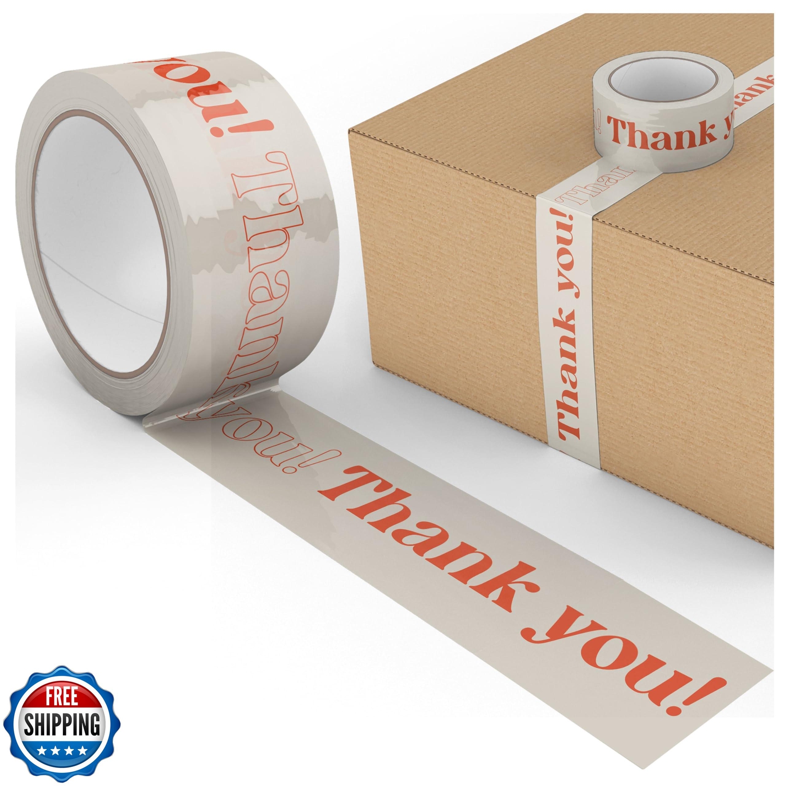 Thank You! Designer Decorative Packing Tape for Small Business - Cool Cute an
