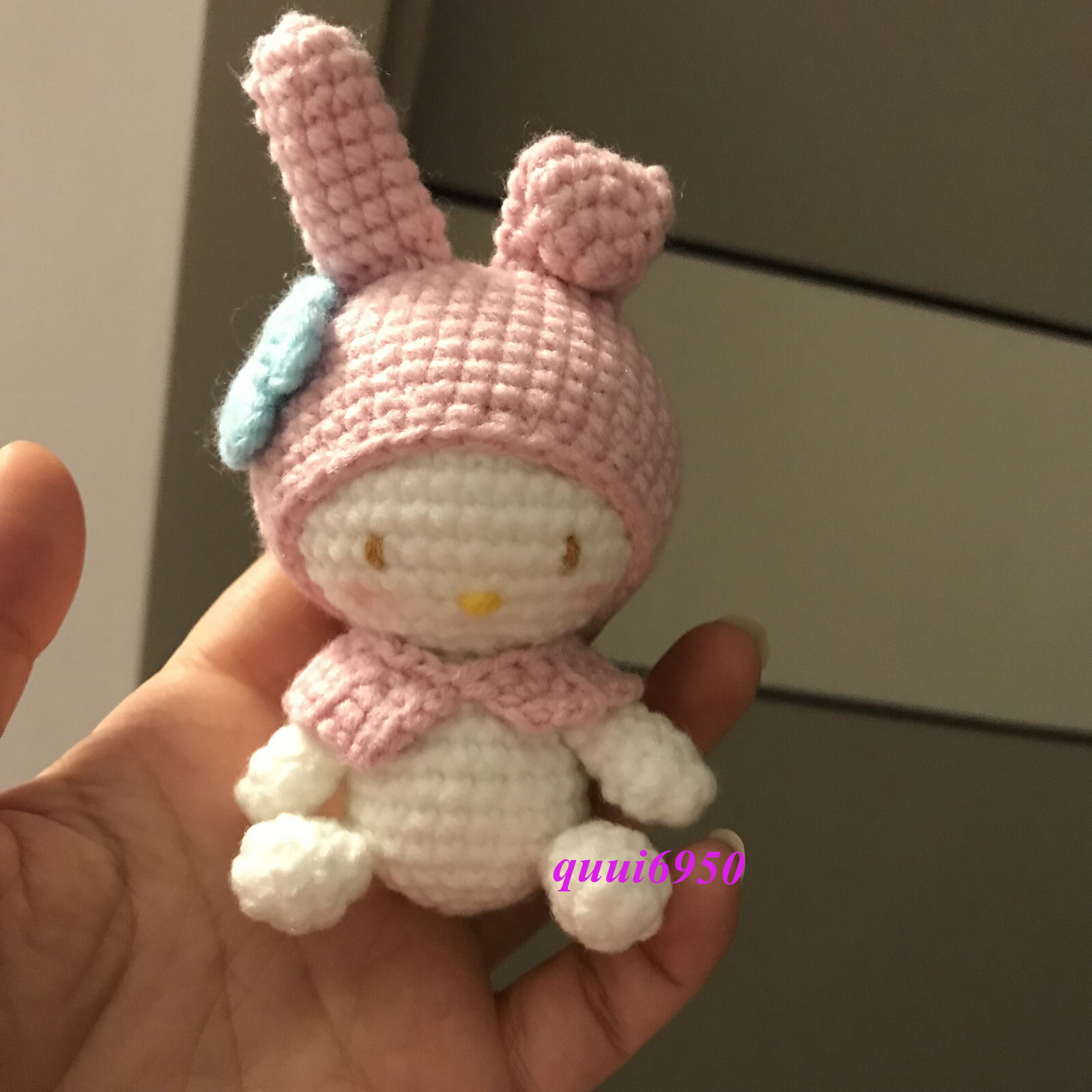 Handmade Flower My Melody Doll Toy Amigurumi Crochet Hand-knitted Unique Gift