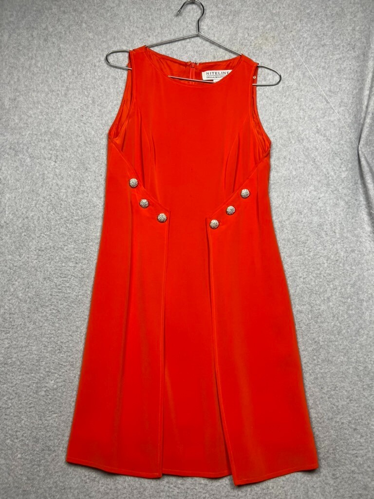 NITELINE Vintage Shift Dress Womens Size 6 Rhinestone Elegant Officewear  