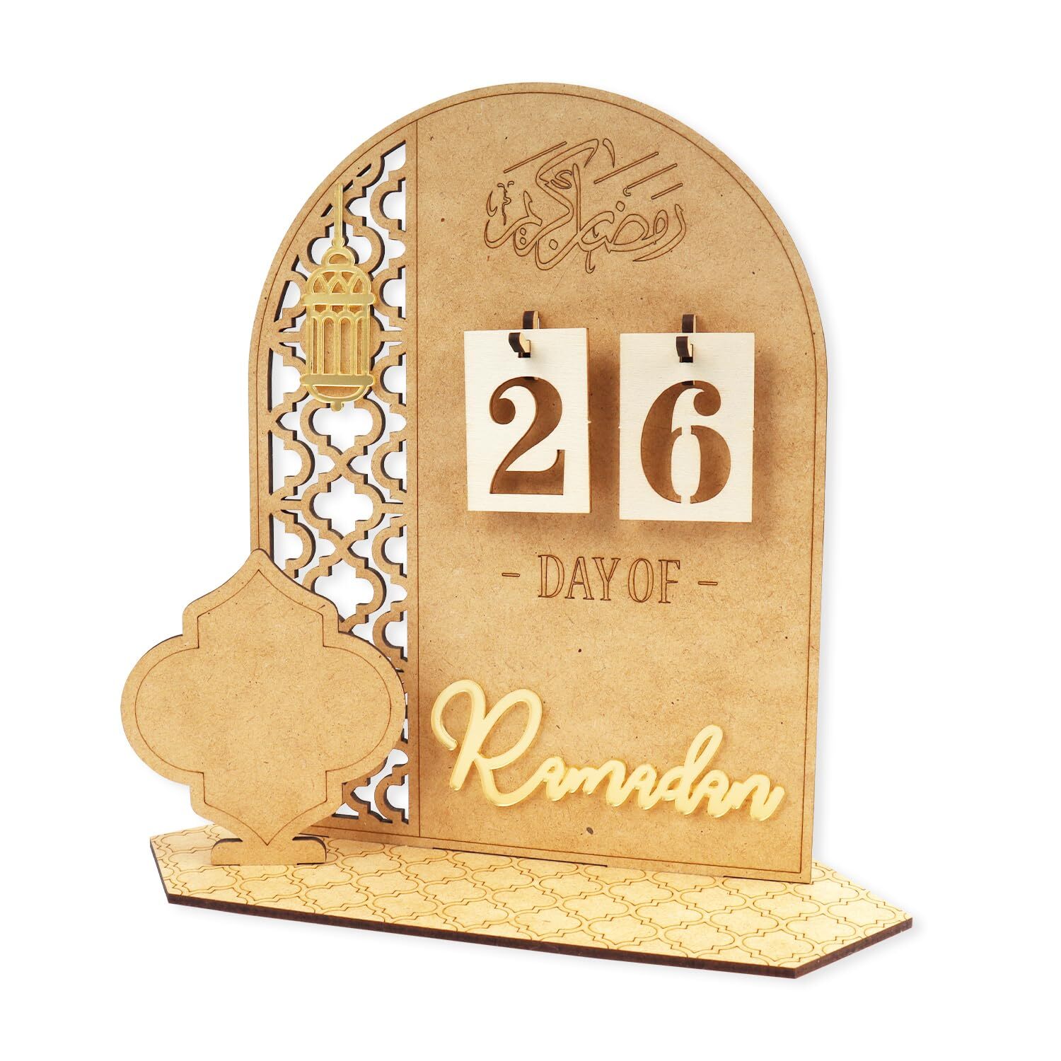 Ramadan Advent Calendar Wooden Decoration 30 Day Countdown Til Eid Gift Kids