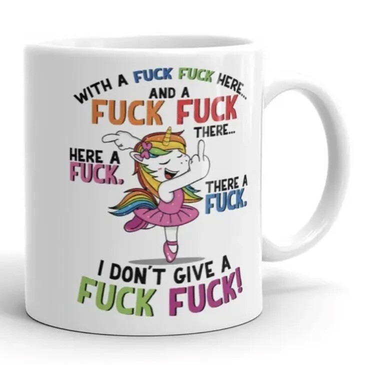I Don't Give A F*** Unicorn - Funny Ceramic Coffee Mug - 11oz or 15oz Cup