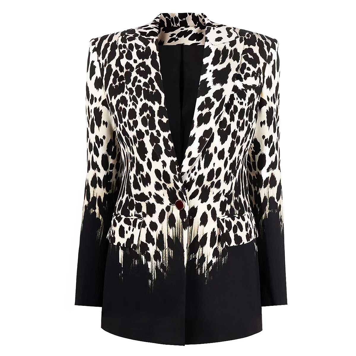 Elegant Waist Slimming Fit Dress Women Suit Jacket Suit Lapel Collar Button Coat