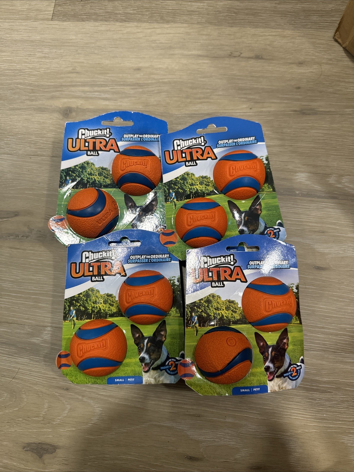 Chuck-It Ultra Ball Dog Toy 4-PACK 8 BALLS TOTAL Size S