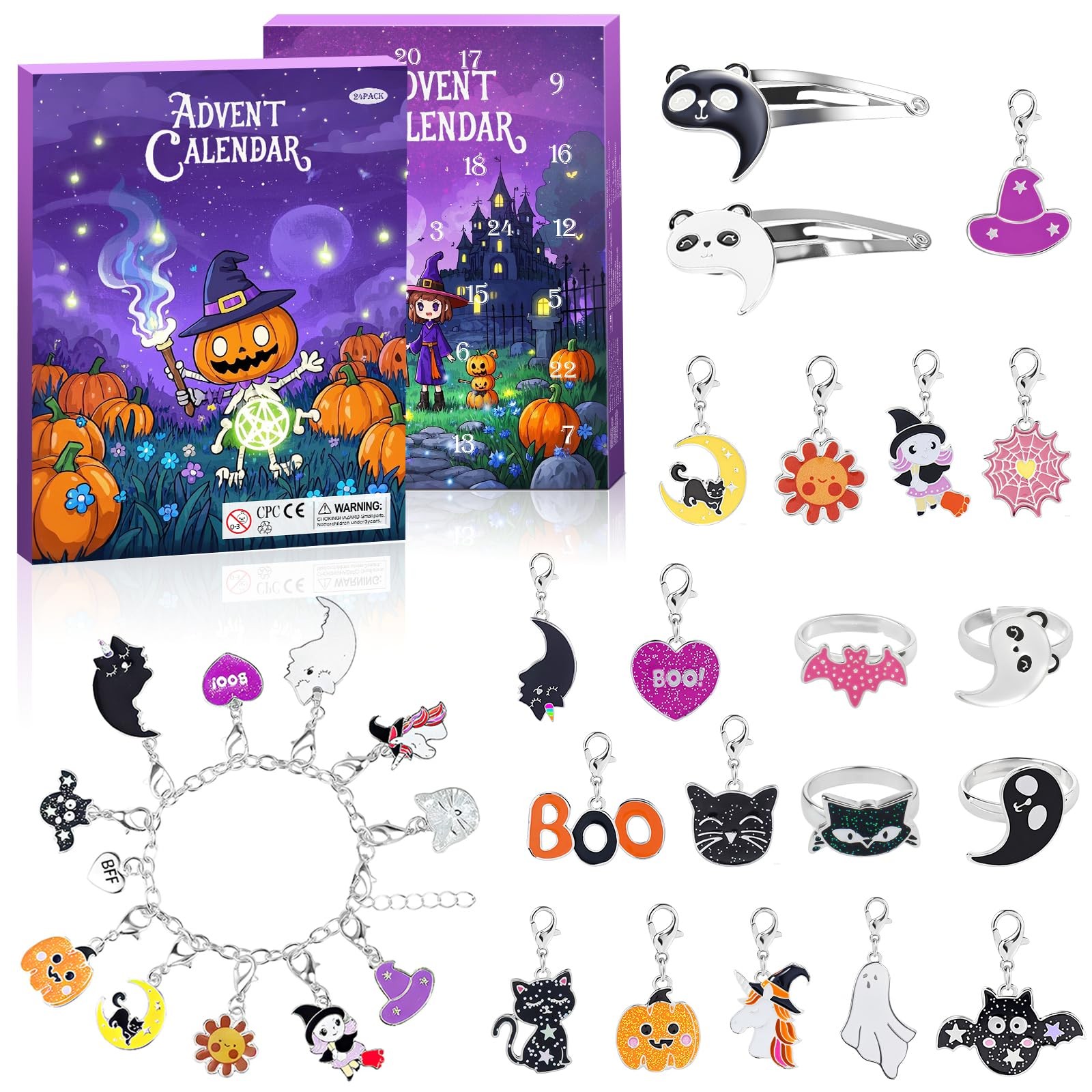 Halloween Advent Calendar 2025 for Girls and Boys With 24 Days Unique Gift Co...