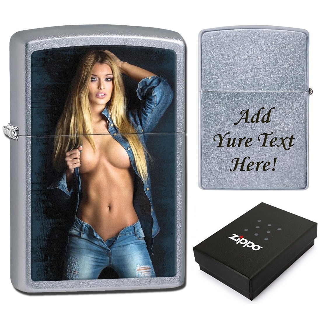 Personalized Engraved Zippo Lighter Genuine Sexy Gift Mens Groomsmen Boyfriend
