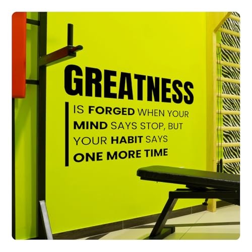 Greatness Motivational Inspirational Wall Decal Sticker Quote Home Gym Decor