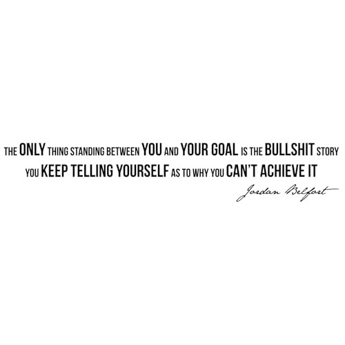Jordan Belfort Motivational Inspirational Wall Decal Sticker Quote Home Decor