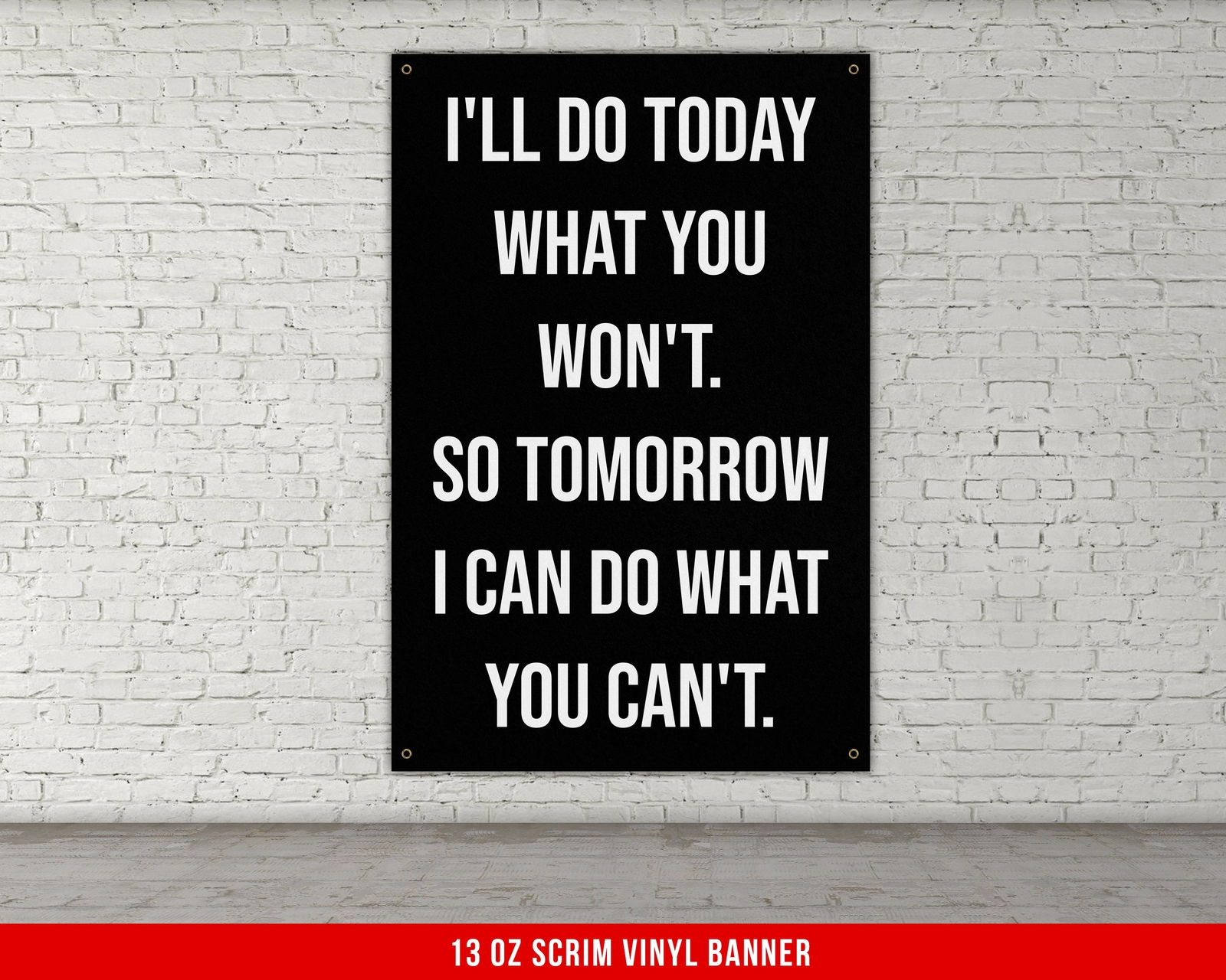 Home Gym Inspiration Banner - Large Wall Art