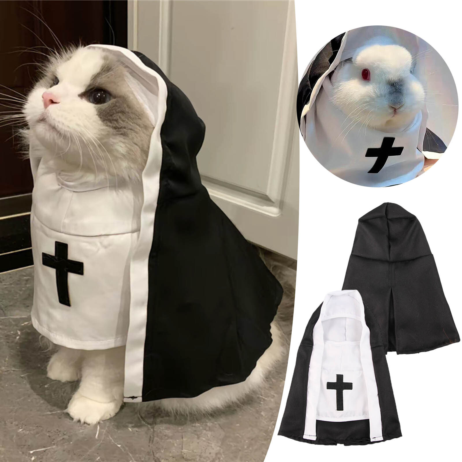 Pet Cat Dog Costumes Accessories Cute Funny Dresses Role Playing Party Supplies