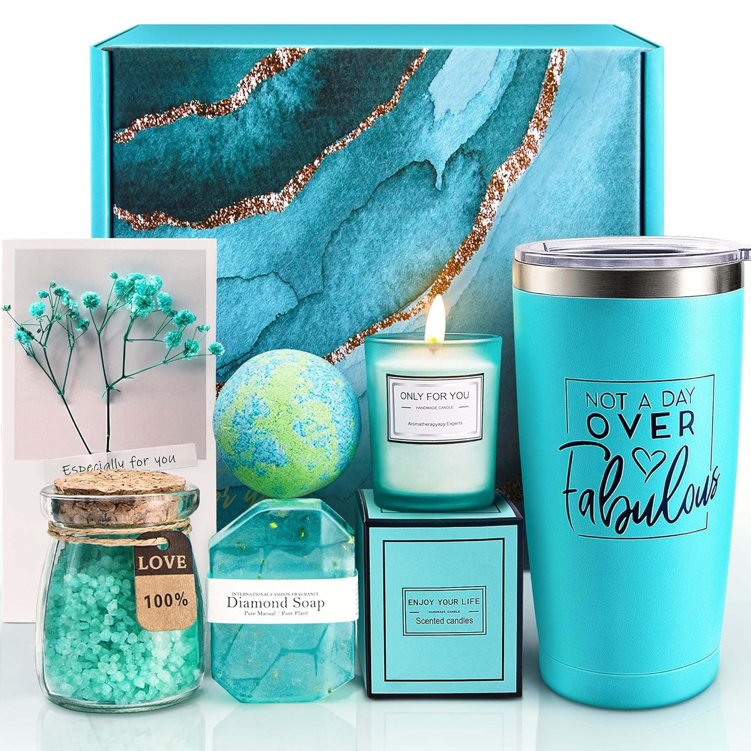 Birthday Gifts for Women, Relaxing Spa Gift Basket Set, Unique Gift Ideas for Wo