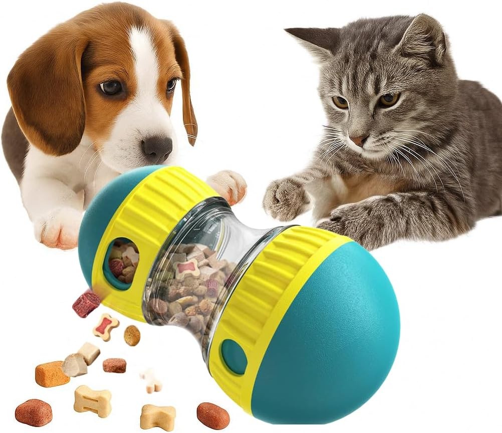 Interactive Pet Treat Dispenser Toy – Adjustable Puzzle Feeder Ball for Dogs &