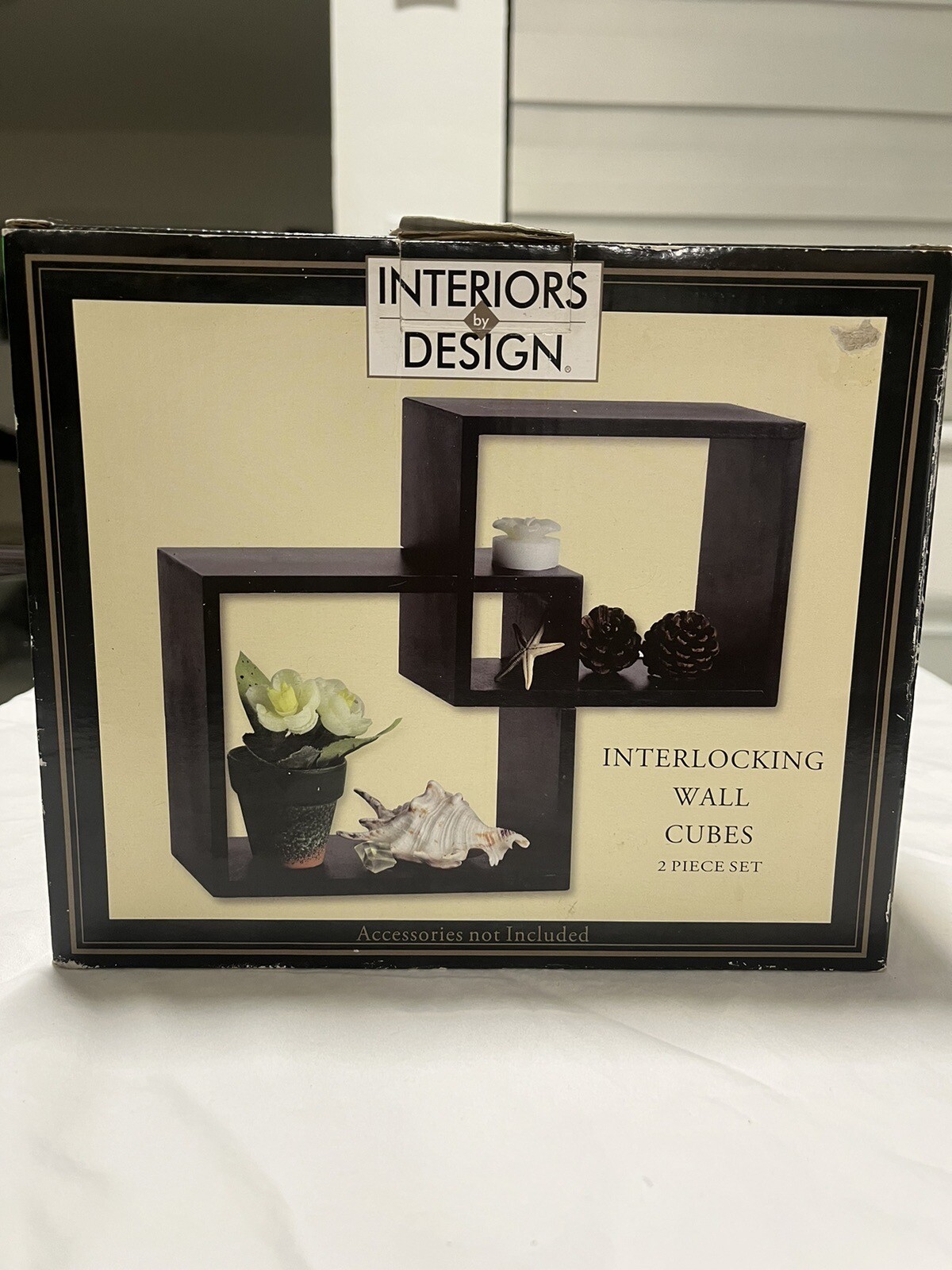 Interior By Design Interlocking Wall Cubes 2 Piece Set Accessories Not Included 