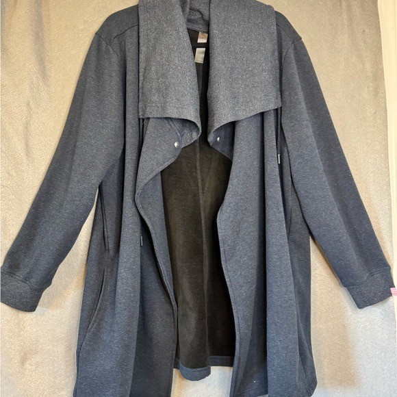 Stylish Blue Open Front Coat.   Excellent condition.