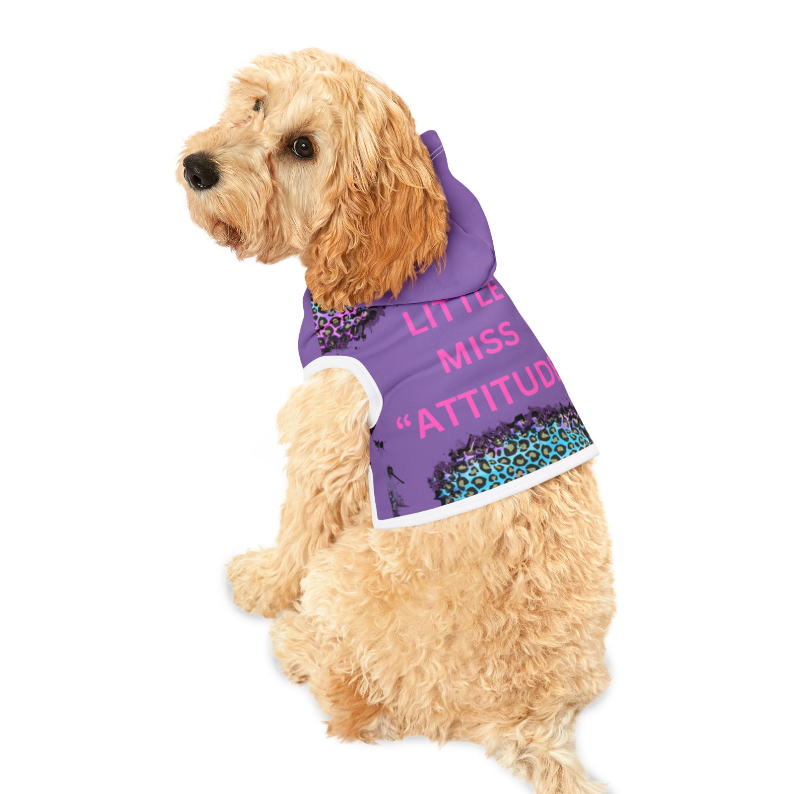 "Little Miss Attitude" Pet Winter Hooded Sweatshirt for S & M Dog&Cat