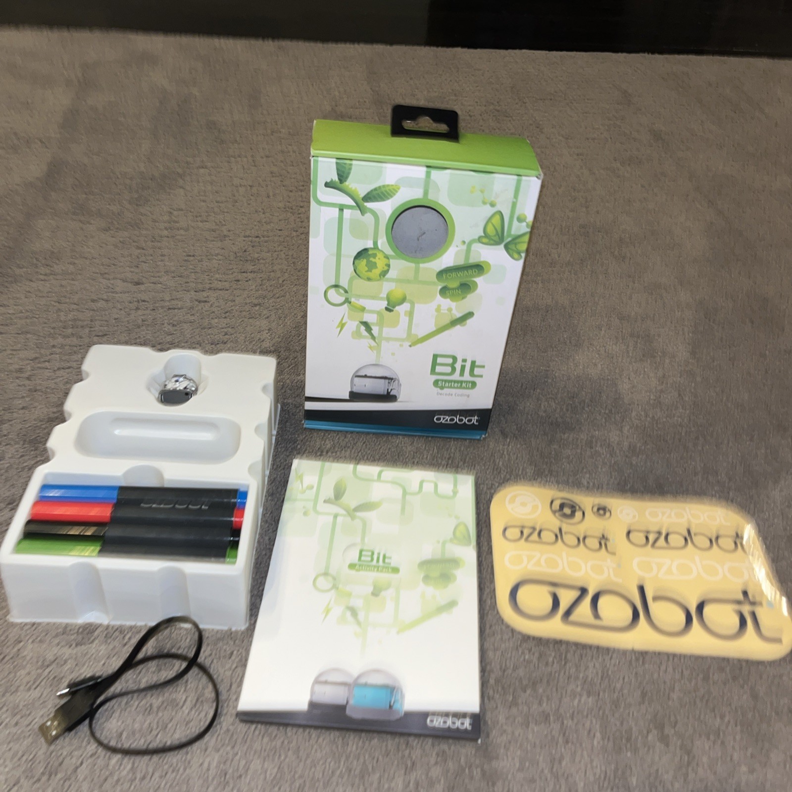 Ozobot OZO-040301-04 Bit 2.0 Coding Robot Starter Pack - White TESTED WORKS