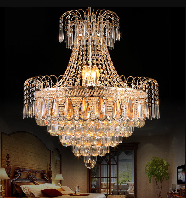 Luxury Crystal Chandelier Crown Design Empire Crystal Ceiling Light Lamp Fixture