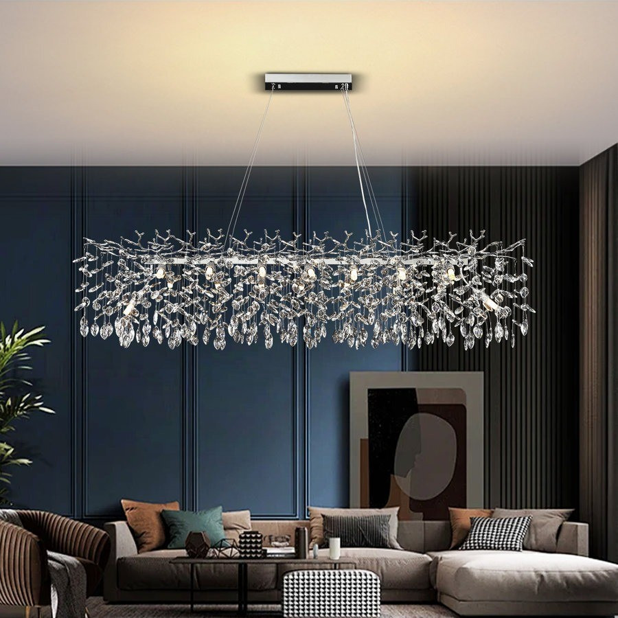 Luxury LED Chandelier,Tree Branch Ceiling Pendant Lamp,Dimmable Pendant,Bedroom