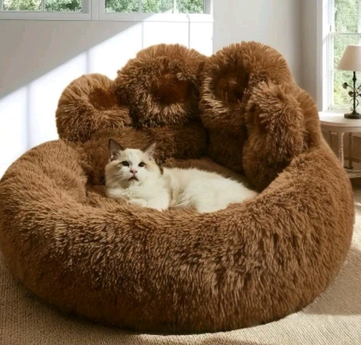 Orthopedic Cuddler Cat Bed Puppy Tuxedo Tabby Burmese Sphynx Chartreux Birman
