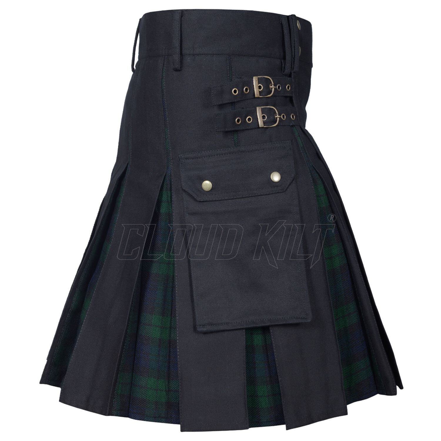 Black Watch Hybrid Men's Kilt - Premium Cotton Fabric - Kilts for All Festivals