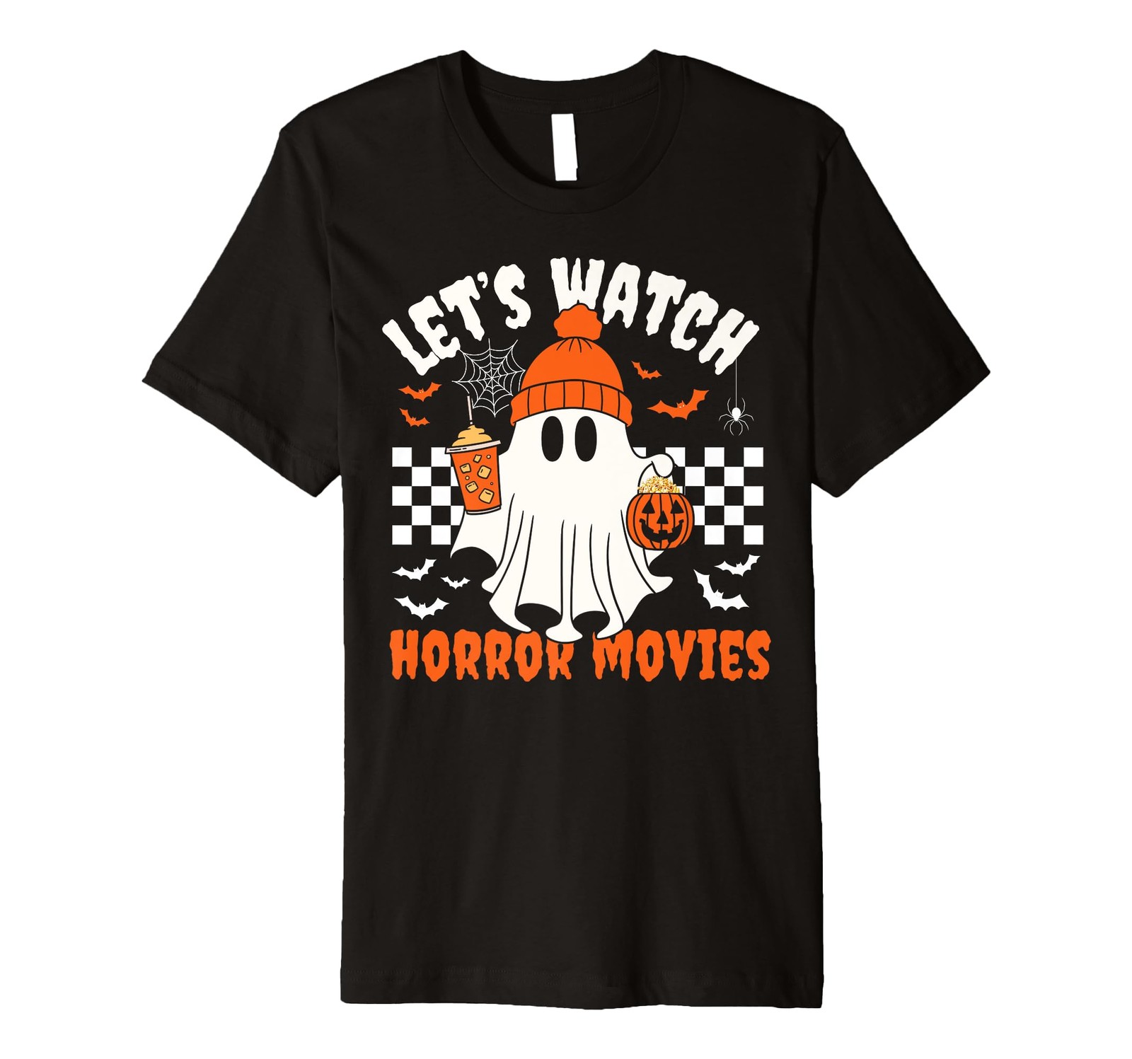 Funny Ghost Let's Watch Horror Movies Halloween Costume Premium T-Shirt