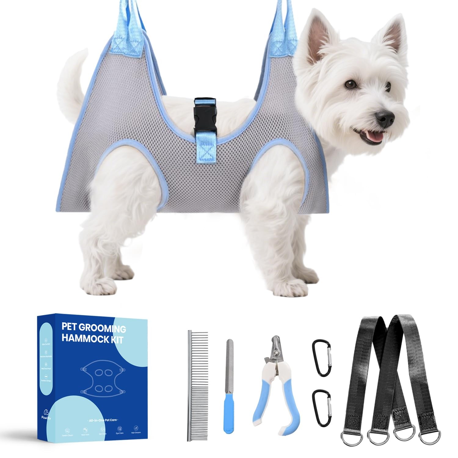 Dog Grooming Hammock Comfy Cat Dog Hammock for Nail Trim Cute Dogs Grooming H...
