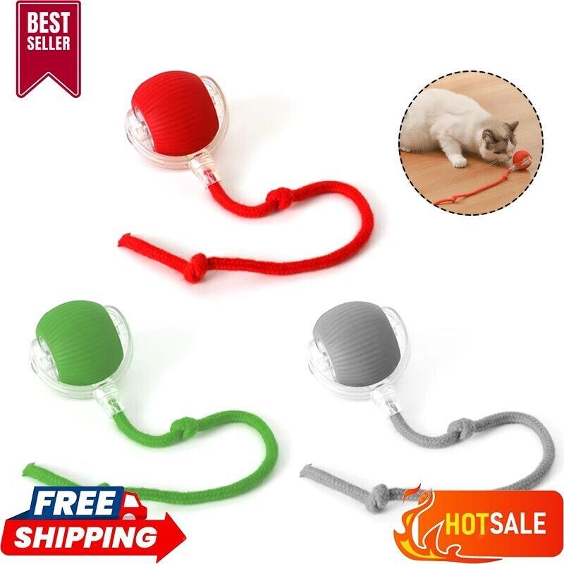 Automatic Rolling Ball Smart Cat Dog Toy Electric Pet Self-moving Kitten Game US