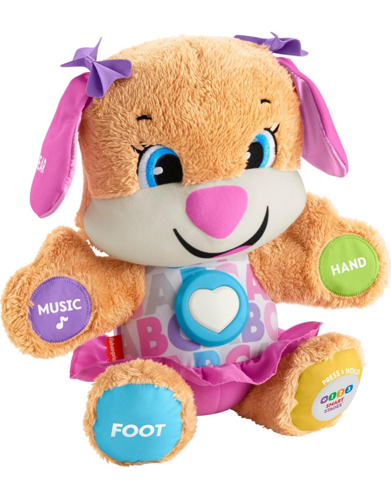 Fisher-Price Laugh Learn Smart Stages Pink Puppy Toy w/75+ Songs Sounds For Baby