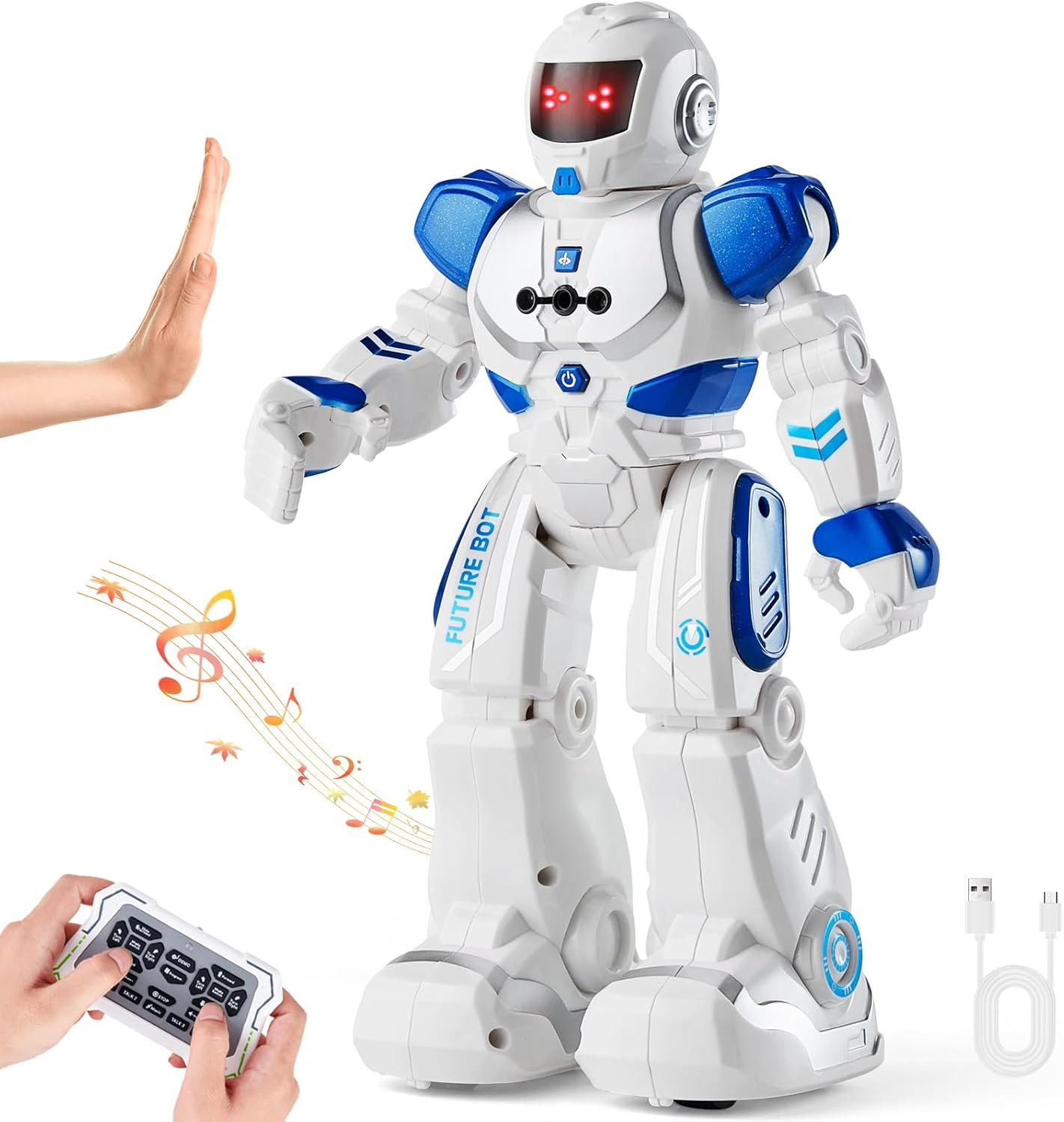 RC Robot Toy, Smart Robot, Gesture Sensing Programmable, Walking, Toys for Kids