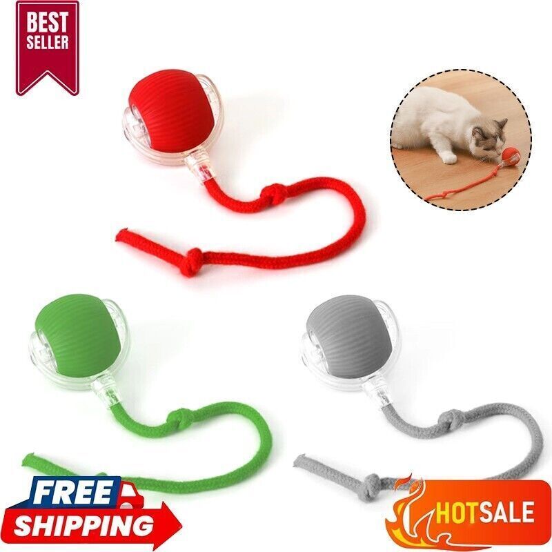 Automatic Rolling Ball Smart Cat Dog Toy Electric Pet Self-moving Kitten Game US