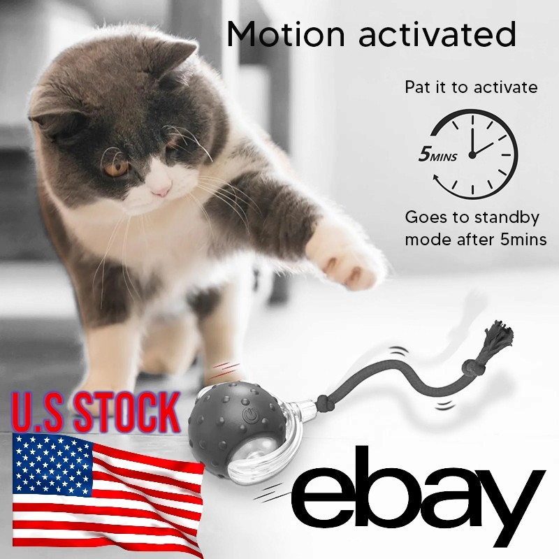 Automatic Rolling Ball Smart Pet Toy Electric Self-Moving Cat Dog Kitten Game