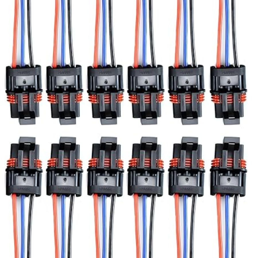 12PCS Pulse Bar Pigtail Connector Kit – Universal Plug-and-Play Harness for Ran