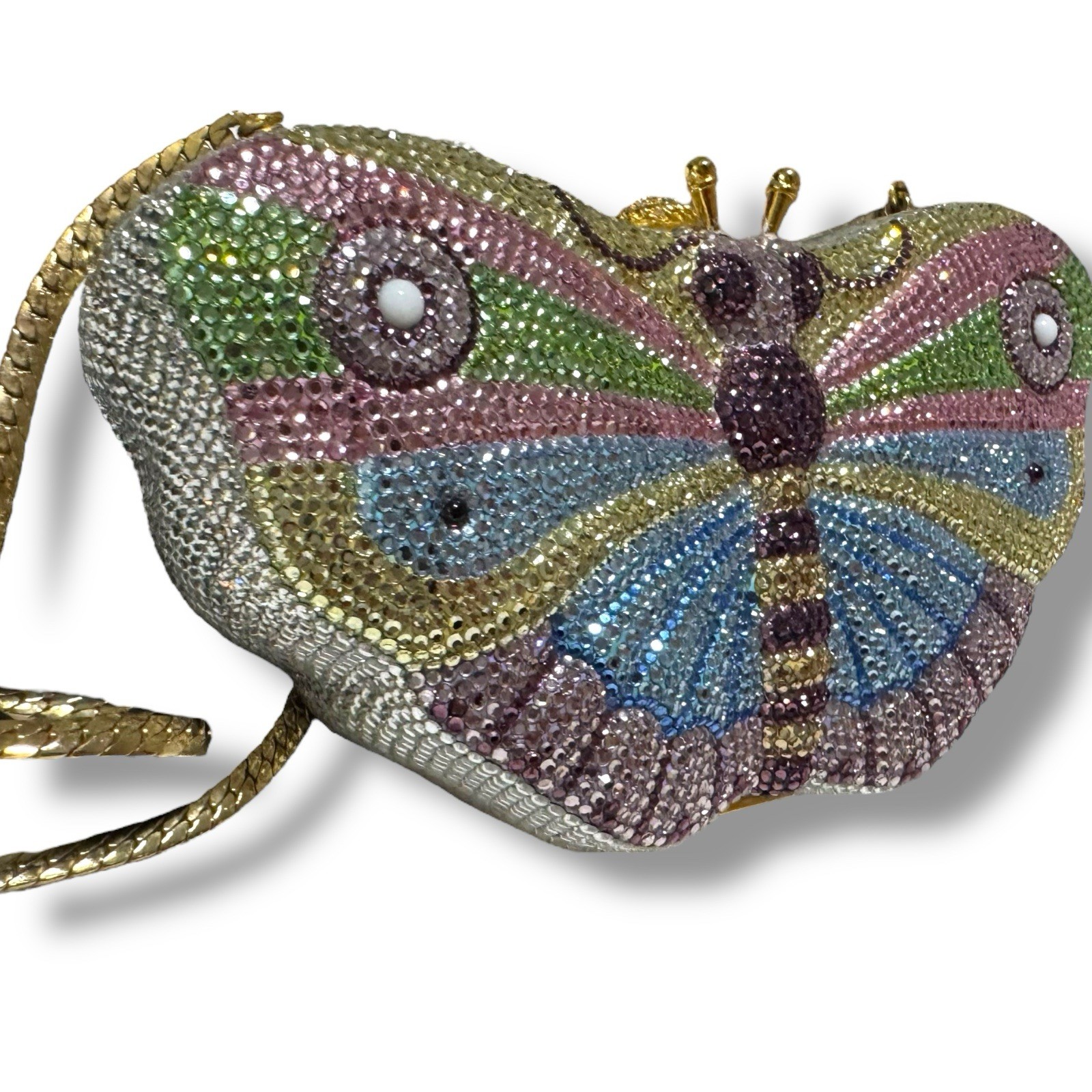 Finesse La Model Butterfly Minaudiere Clutch Swarovski Rhinestone Art Deco Bag